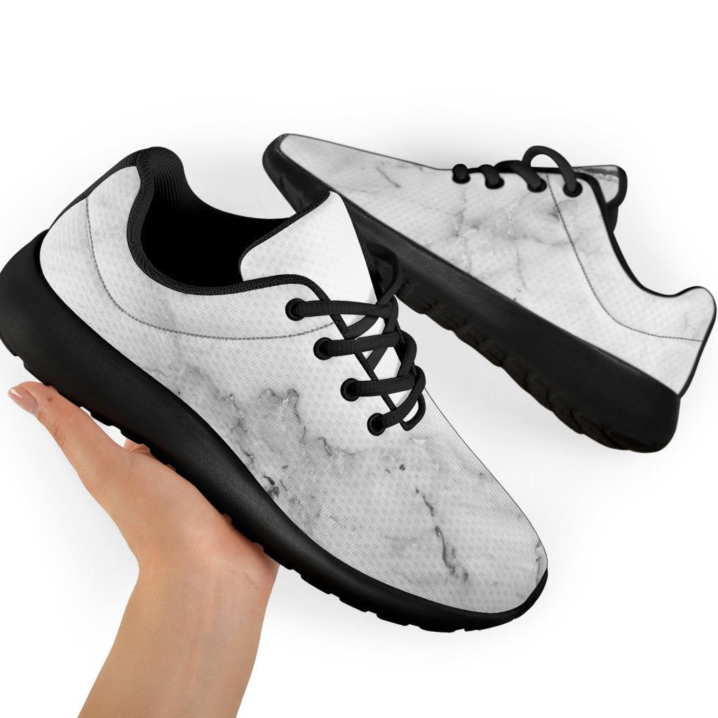 Grey Marble Texture Print Sport Shoes GearFrost