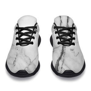 Grey Marble Texture Print Sport Shoes GearFrost