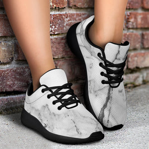 Grey Marble Texture Print Sport Shoes GearFrost