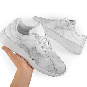 Grey Marble Texture Print Sport Shoes GearFrost