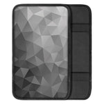 Grey Polygonal Geometric Print Car Center Console Cover