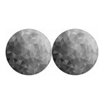 Grey Polygonal Geometric Print Car Coasters
