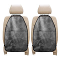 Grey Polygonal Geometric Print Car Seat Organizers