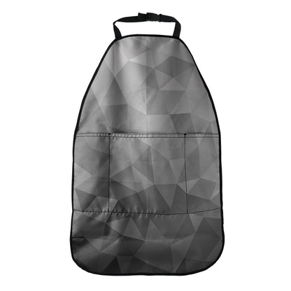 Grey Polygonal Geometric Print Car Seat Organizers