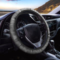 Grey Polygonal Geometric Print Car Steering Wheel Cover