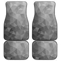 Grey Polygonal Geometric Print Front and Back Car Floor Mats