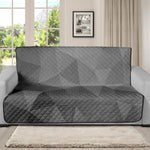 Grey Polygonal Geometric Print Futon Protector