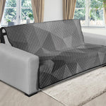 Grey Polygonal Geometric Print Futon Protector