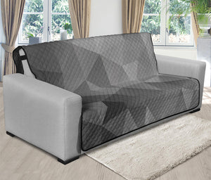 Grey Polygonal Geometric Print Futon Protector