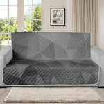 Grey Polygonal Geometric Print Futon Protector