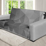 Grey Polygonal Geometric Print Futon Protector