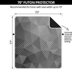 Grey Polygonal Geometric Print Futon Protector