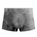Grey Polygonal Geometric Print Men's Boxer Briefs