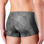 Grey Polygonal Geometric Print Men's Boxer Briefs