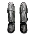 Grey Polygonal Geometric Print Muay Thai Shin Guards