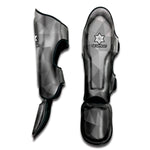 Grey Polygonal Geometric Print Muay Thai Shin Guard