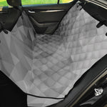 Grey Polygonal Geometric Print Pet Car Back Seat Cover