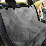 Grey Polygonal Geometric Print Pet Car Back Seat Cover