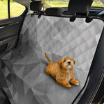 Grey Polygonal Geometric Print Pet Car Back Seat Cover