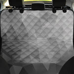 Grey Polygonal Geometric Print Pet Car Back Seat Cover