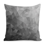 Grey Polygonal Geometric Print Pillow Cover