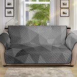 Grey Polygonal Geometric Print Sofa Protector