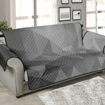 Grey Polygonal Geometric Print Sofa Protector