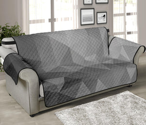 Grey Polygonal Geometric Print Sofa Protector