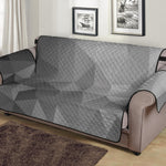 Grey Polygonal Geometric Print Sofa Protector