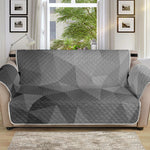 Grey Polygonal Geometric Print Sofa Protector