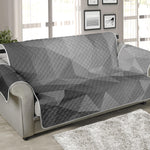 Grey Polygonal Geometric Print Sofa Protector