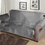 Grey Polygonal Geometric Print Sofa Protector