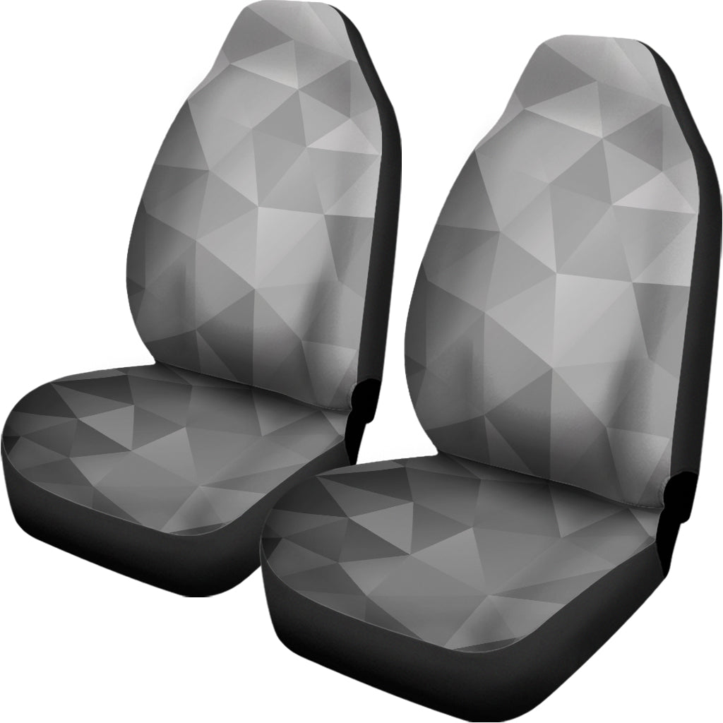 Grey Polygonal Geometric Print Universal Fit Car Seat Covers