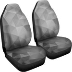 Grey Polygonal Geometric Print Universal Fit Car Seat Covers