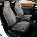 Grey Polygonal Geometric Print Universal Fit Car Seat Covers