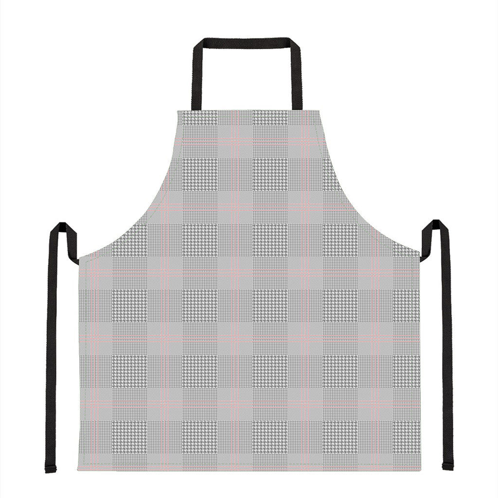 Grey Prince of Wales Check Print Apron