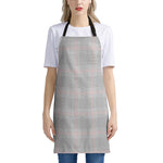 Grey Prince of Wales Check Print Apron