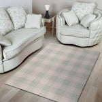 Grey Prince of Wales Check Print Area Rug