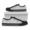 Grey Prince of Wales Check Print Black Low Top Sneakers