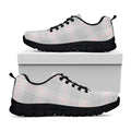 Grey Prince of Wales Check Print Black Running Shoes