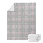 Grey Prince of Wales Check Print Blanket