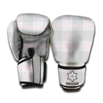 Grey Prince of Wales Check Print Boxing Gloves