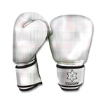 Grey Prince of Wales Check Print Boxing Gloves