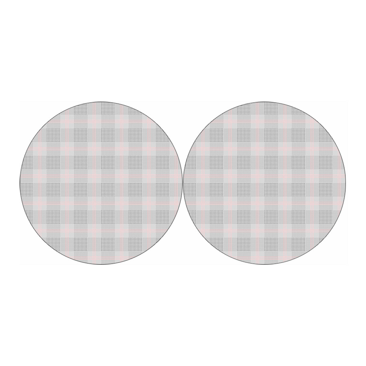 Grey Prince of Wales Check Print Car Coasters