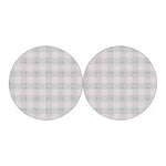 Grey Prince of Wales Check Print Car Coasters