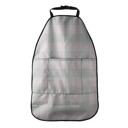 Grey Prince of Wales Check Print Car Seat Organizers