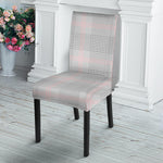 Grey Prince of Wales Check Print Dining Chair Slipcover