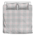 Grey Prince of Wales Check Print Duvet Cover Bedding Set