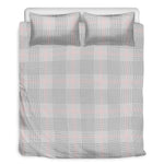 Grey Prince of Wales Check Print Duvet Cover Bedding Set