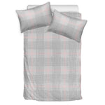 Grey Prince of Wales Check Print Duvet Cover Bedding Set